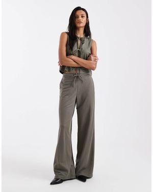 ONLY Wide Leg Pull On Trouser Co-ord - White