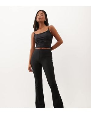 New Look Ribbed Flare Trouser - Black
