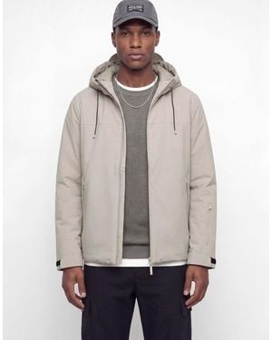 Jack & Jones Fusion Hooded Short Zip-up Jacket - Grey