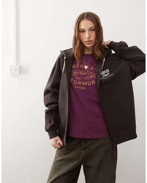 Santa Cruz Zip Up Logo Hoodie - Purple