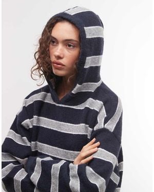 Collusion Gebreide Oversized Hoodie Co-Ord - Blauw