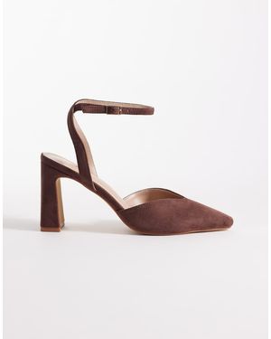 Raid Zapatos Marrones De Tacón De Bloque De Antelina Kristina De - Marrón