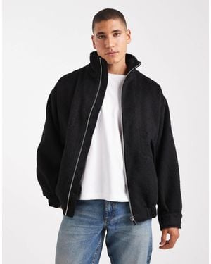 ASOS Wool Look Bomber - Black