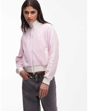 adidas Originals Velour Track Top - Pink