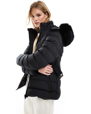 Threadbare Hooded Ski Jacket - Black
