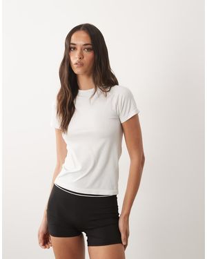 4505 Lichtgewicht Hardloop-T-Shirt Van Naadloos Mesh - Wit