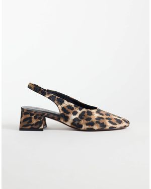ASOS Sindy Minimal Block Heeled Slingback - White