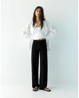 Pull&Bear Pantaloni Dritti Neri - Nero