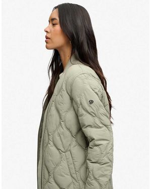 Superdry Longline Onion Quilt Liner Jacket - Green
