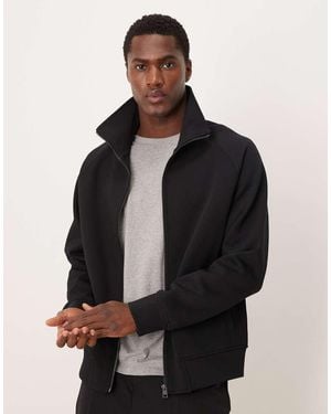 Mango Relaxed Fit Zip Through Sweatshirt - Black