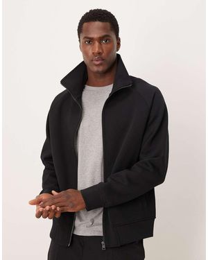 Mango Sudadera Negra Holgada Con Cremallera De - Negro