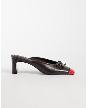ASOS Sweetheart Block Heeled Mules - Multicolour