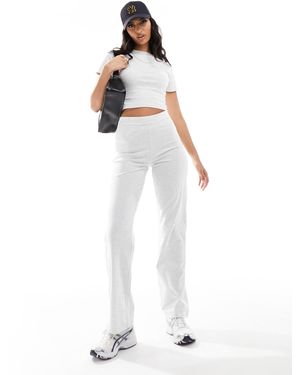Kaiia Fold Waist Yoga Pants Co-ord - White