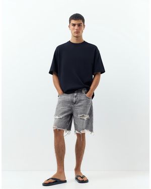 Pull&Bear Pantaloncini Bermuda Dritti - Grigio