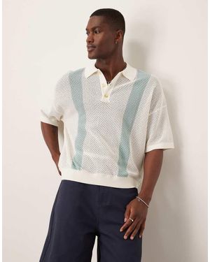 ASOS Polo Oversize Squadrata - Bianco