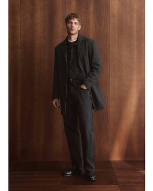 Mango Tailored Jacket - Brown