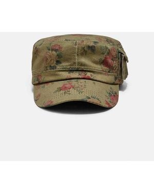 Stradivarius Cappellino Floreale Kaki - Verde