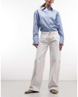 Daisy Street Low Rise Roomy Jeans - Blue