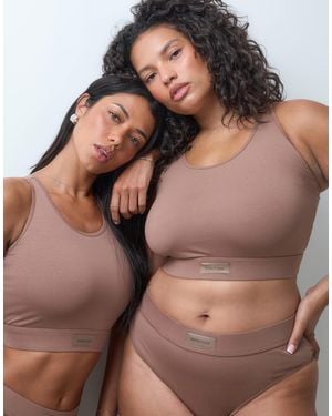 RIEN STUDIO Fuller Bust Chill With Me Bralet - Brown