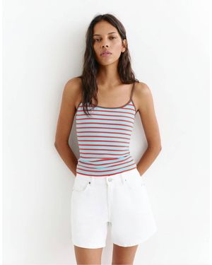 Pull&Bear Fine-Strap Top - White
