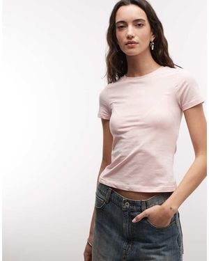 Monki Slim-Fit Baby Tee - Roze