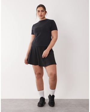 4505 Curve Active Tennis Flippy Skirt With Inner Short - Black