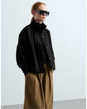 Oysho Piqué-jacke aus baumwolle - Schwarz