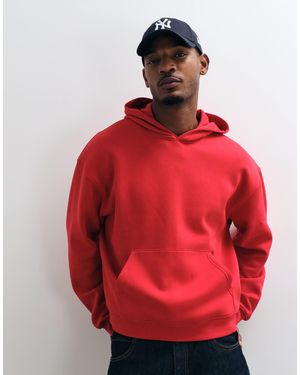 ASOS Essentials Oversized Boxy Hoodie - Red