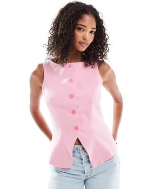 Miss Selfridge Tailored Waistcoat - Pink