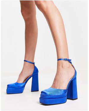 Raid Amira Double Platform Heeled Shoes - Blue