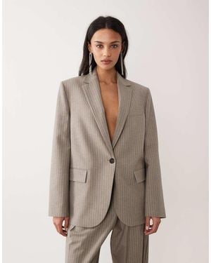 Mango Sol Tailored Blazer Co-Ord - Brown