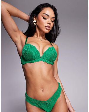 Ann Summers Sujetador Paraíso Escotado Con Relleno Sexy Lace De - Verde