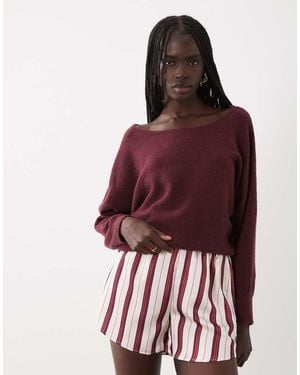 ASOS Satin Pull On Short Co-ord - Red