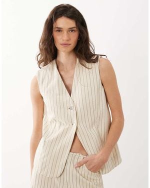 Mango Tony Denim Waistcoat Co-Ord - Natural