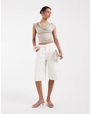 ASOS Longer Bermuda Shorts - White