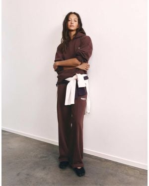 Pull&Bear Jogger graphique bordeaux - Rose