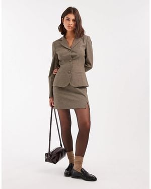 Miss Selfridge Tailored Mini Skirt - Natural