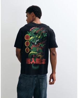 Jack & Jones Japanese Green Dragon Back Print T-shirt