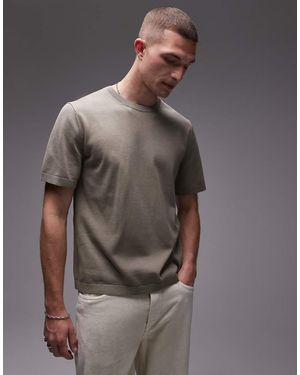 ARKET Pure Cotton Knitted T-shirt - Grey