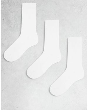 ARKET 3-pack Cotton Ribbed Socks - White