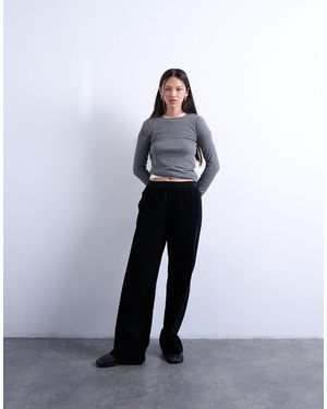 TOPSHOP – schlupf-jogginghose aus cord - Weiß