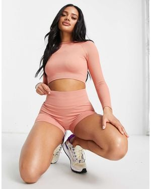 HIIT Seamless Rib Shorts - Pink