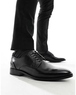 schuh Zapatos Derby Negros De Cuero Reilly De