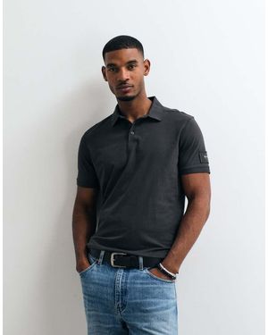 Calvin Klein Polo Con Parche - Azul