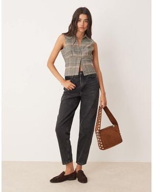 Miss Selfridge Mom Jeans - Natural