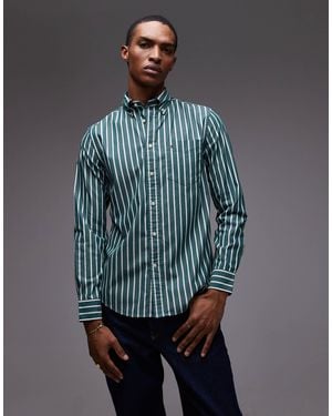 Tommy Hilfiger Poplin Stripe Shirt - Blue