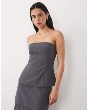 4th & Reckless Tailored Bandeau Top Co-Ord - Grey