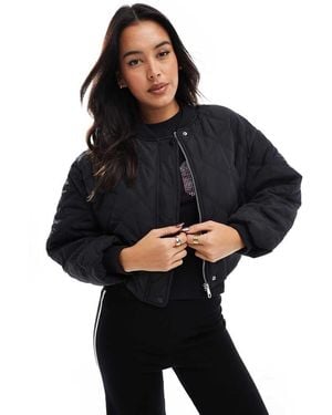 Cotton On Cotton On Quilted Rib Bomber Jacket - Black