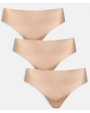ASOS Asos Design Curve 3 Pack No Vpl & Lace Thong - White