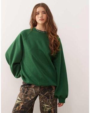 Weekday Heavyweight Jersey Oversized Sweatshirt - Green